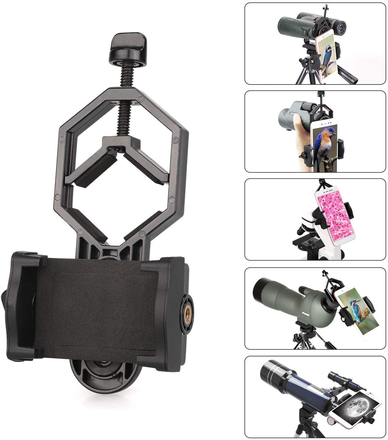 Maxxlite Metal Telescope Spotting Scope Camera Mobile Phone Mount Holder Bracket Clip