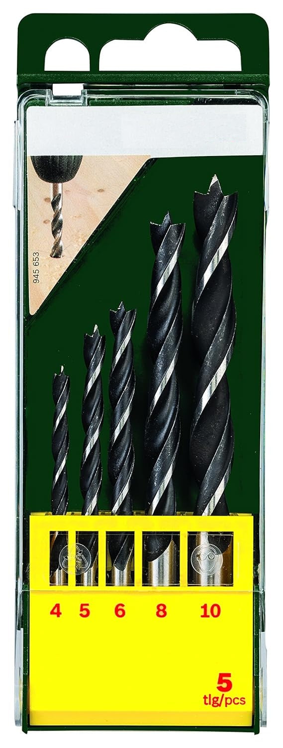Maxxlite Professional Wood Drill Bit Set (5 pcs) (Diameter: 4/5/6/8/10 mm)