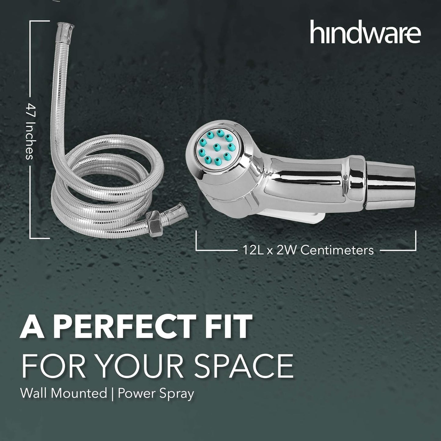 Maxxlite Plastic Health Faucet with PVC Flexible Tube and Wall Hook, Jet Spray for Toilet