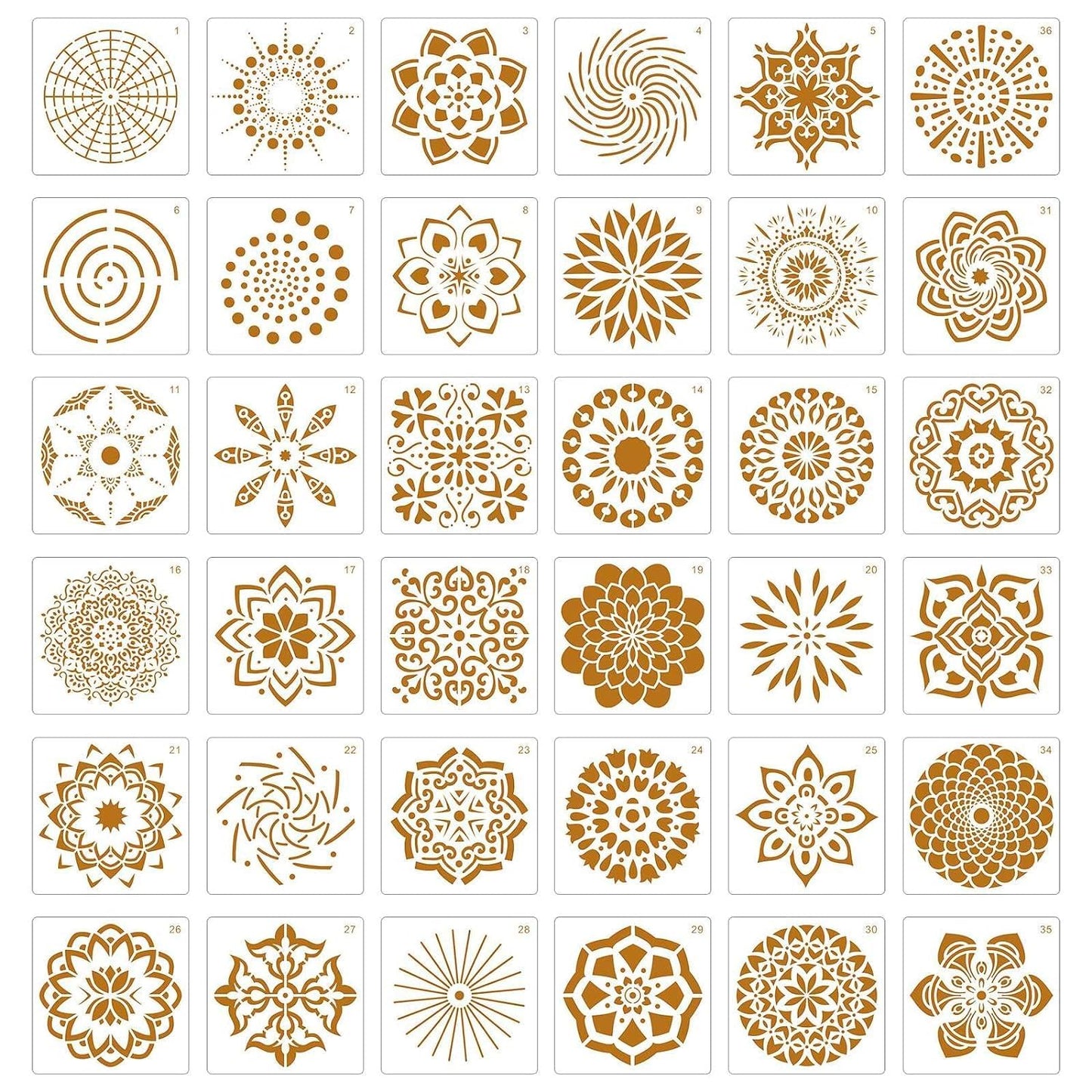 Maxxlite Dot Painting Templates Mandala Drawing Tools for Wood,Airbrush,Wall,Canvas DIY Painting Decor Art Craft Projects