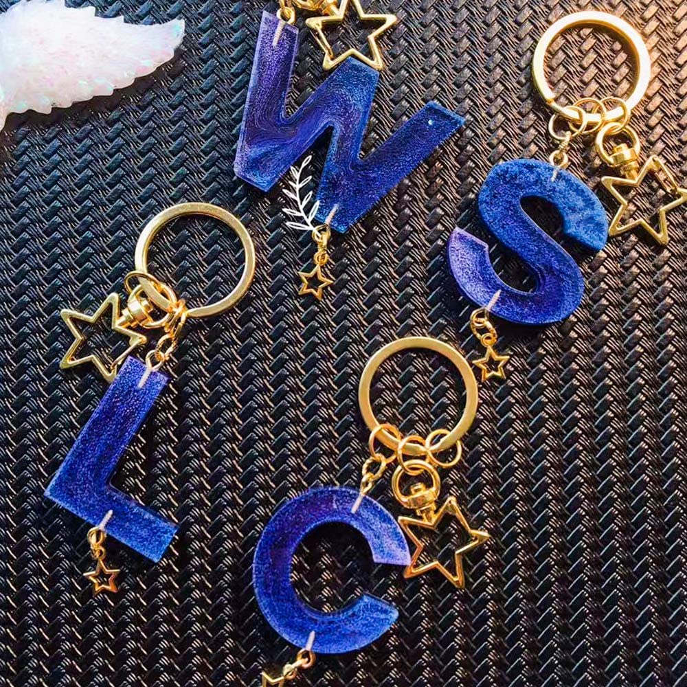 Maxxlite Alphabet Shape Resin Art Mold Creative DIY Multipurpose A to Z and Numerics Keychains Pendant Art and Craft Making Kit Silicone Epoxy Resin Art Mould (A33)